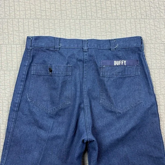 Vintage US Navy Jeans Men 34R (32x28) Blue Trouser Utility Denim Type I Military
